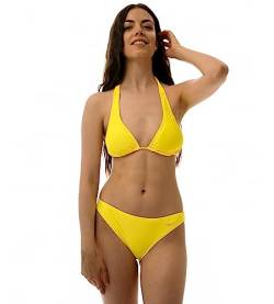 ROCK-IT Apparel Bikini Damen Set I Bikinioberteil Set mit Bikinihose I Triangel Bikini mit Push up Pads zum rausnehmen I Farbe Gelb (Slip L - Top XL) von ROCK-IT Apparel