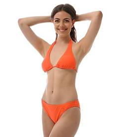 ROCK-IT Apparel Bikini Damen Set I Bikinioberteil Set mit Bikinihose I Triangel Bikini mit Push up Pads zum rausnehmen I Farbe Orange (Slip L - Top M) von ROCK-IT Apparel