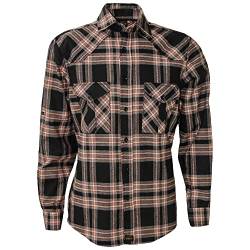 ROCK-IT Apparel Flanellhemd Herren kariert Langarm Baumwolle Holzfällerhemd Männer Karohemd Regular Schnitt weicher Stoff Made in Europe [Größen S-5XL] L Schwarz/Rot/Grau von ROCK-IT Apparel