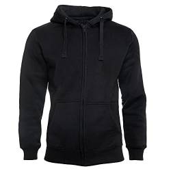 ROCK-IT Apparel I Kapuzenjacke Herren I Premium Qualität I Naked einfärbiger Hoodie ohne Label oder Druck I sehr weicher Stoff [S-5XL] Sweater I Zipper I Workerhoodie I Pullover I Hoody Schwarz XXL von ROCK-IT Apparel