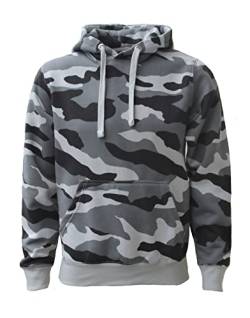 ROCK-IT Apparel Kapuzenpullover Herren Hoodie Workerhoodie Kapuzenpulli Sweatshirt Männer Hoody Größe XS-5XL hochwertig und sehr Soft Camouflage Grau M von ROCK-IT Apparel