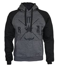 ROCK-IT Apparel Kapuzenpullover Herren Raglan Two Tone Kapuzensweater Urban Streetstyle Hoodie mit Kapuze Größen S-5XL Hoody ohne Reißverschluss 2Tone Kapuzenpulli mit Fleece innen S von ROCK-IT Apparel