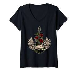 Damen Ich weiß, dass es nur Rock and Roll ist. T-Shirt mit V-Ausschnitt von ROCK