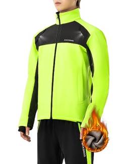 ROCKBROS Fahrrad Jacke Winter Thermo Fahrradbekleidung Softshelljacke Hohe Sichtbarkeit & Winddicht Fahrradjacke für Outdoor-Aktivitäten wie Radfahren, Wandern, Klettern Damen/Herren 3XL von ROCKBROS