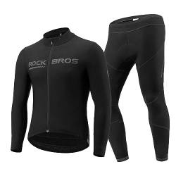 ROCKBROS Fahrradbekleidung Fahrradjacke + Fahrradhose Set für Herren Winddicht zum Radfahren, Laufen, Outdoor-Sport von ROCKBROS