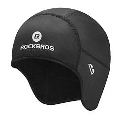 ROCKBROS Fahrradkappe Winter Mütze Winddicht Warm Unterziehmütze Bike Cap für Outdoor Sports Radfahren Skifahren Laufen Unisex von ROCKBROS