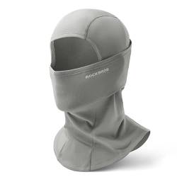 ROCKBROS Sturmhaube Herbst/Winter Thermo Balaclava für Outdoorsports Radfahren Skifahren Snowboard Reflektierend Winddicht Anti-Staub Atmungsaktiv Einheitsgröße für Damen Herren Hellgrau von ROCKBROS