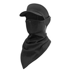 ROCKBROS Winter Halbe Sturmhaube Fahrrad Balaclava mit Krempe Winddicht Warm Halstuch Dreieckschal Mundschutz für Outdoorsports Radfahren Motorradfahren Skifahren von ROCKBROS