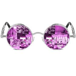 ROCKNIGHT Gothic Steampunk polarisierter UV400-Schutz Runde Sonnenbrille Herren Damen Retro von ROCKNIGHT
