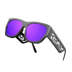 ROCKNIGHT HD Polarisierte Sonnenbrille zum Fahren mit UV400-Schutz, blendfrei, modische flache Bügellinse von ROCKNIGHT