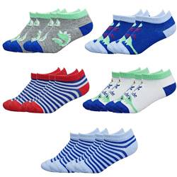 RØDER 10 Paar Kinder Sneaker Socken Jungen & Mädchen Sneakersocken für KIDS Kindersocken aus weicher Baumwolle kurze Socken (Jungen, 35-38) von RØDER