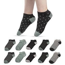 RØDER 10er Sneaker Socken Damen • Baumwollgemisch • Mehrfarbig • Ohne Naht • Ohne Gummi (39-42, Grün) von RØDER