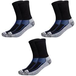 RØDER 3 Paar PREMIUM Merino Wandersocken Anti-Blasen gepolstert, für Herren & Damen Trekking Socken Funktionssocken Hiking Walking (Schwarz, 43-46) von RØDER