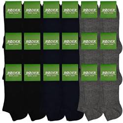 RØDER 6 | 12 | 18 Paar Bambus Sneaker Socken Herren Damen Bambussocken Viskose (39-42,18 Paar Mix) von RØDER