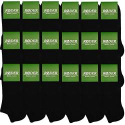 RØDER 6 | 12 | 18 Paar Bambus Sneaker Socken Herren Damen Bambussocken Viskose (47-50,18 Paar Schwarz) von RØDER