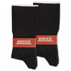 RØDER 6 Paar Diabetikersocken Herren & Damen ohne Gummibund aus Baumwolle ohne Naht extra weiter Bund (39-42,Mix) von RØDER