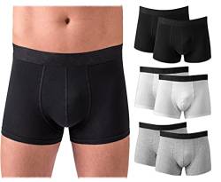 RØDER Herren Boxershorts 6er Pack • Shorts für Männer • Baumwolle • Kein Kratzender Zettel • Unterwäsche • perfekte Passform • Gemischt • Größe L von RØDER