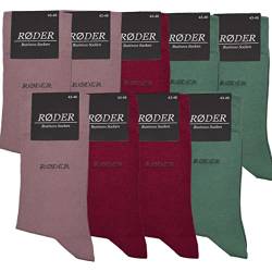 RØDER Premium Business Socken Herren 9er Pack Elastische, bequeme schwarze Herrensocken mit Komfortbund (43-46, Mix 3) von RØDER