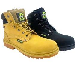 RODOPI Airgee-Ranger S3 SRC Arbeitsschuhe für Herren und Damen Wildleder Gr.40-45 Sicherheitsschuhe durchtrittsicher EN ISO 20345:2011 rutschfeste Stahlkappenschuhe (Numeric_46) von RODOPI