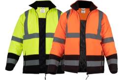 RODOPI FREEZ-Reflex Winter Arbeitsjacke Herren und Damen Gr.S-XXXL Reflektierende Jacke wasserdicht EN ISO 20471:2013 & EN ISO 13688:2013 Warnschutzjacke (as3, alpha, x_l, regular, regular, Gelb) von RODOPI
