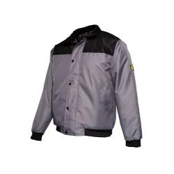 RODOPI Windyard Arbeitsjacke für Herren und Damen Pilotenjacke grau schwarz Bomberjacke Gr. S-3XL gefütterte Jacke mit flexiblem Bund an Armen und Hüfte von RODOPI