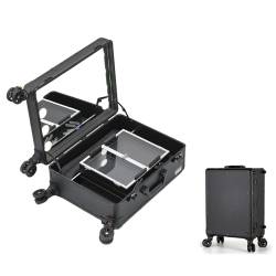 Kosmetiktäschchen, Kosmetikkoffer, Make-up Koffer, Schminkkoffer, Beauty Case, Tourister Kosmetikkoffer, Aufbewahrung für Make up, Reisezubehör Kosmetiktasche Trolley (Size : A) von ROFBIHG