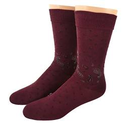 ROGO Herren Business Socken gasiert- mercerisiert, Farben alle:bordeaux, Größe:47/50 von ROGO