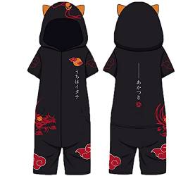 ROLACAT Onesie Pajamas, Herren Anime Japanisch Ninja Hokage All in One Kostüme Jumpsuit Cosplay Loungewear Nachtwäsche Bademantel von ROLACAT