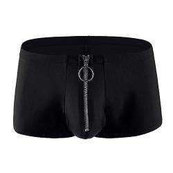 ROLAQDK Fahrrad Unterhosen Herren Boxershorts Herren Baumwolle Männerslip Coole Herren Unterwäsche lockere Boxershorts Reißverschluss große Unterwäsche Radler Unterhosen Herren Boxershorts Herren von ROLAQDK