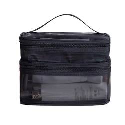 ROLTIN Klare Make-up-Tasche, Netzstoff, Damen-Kosmetiktasche, Organizer, transparent, für Reisen, Make-up, Kulturbeutel, Beauty-Case, Kulturbeutel von ROLTIN