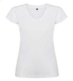Damen T-Shirt Victoria, V-Hals, Kurzarm, Weiß, 6646, Gr. XXL von ROLY
