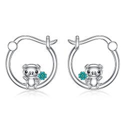 Schwein Ohrringe 925 Sterling Silber Schwein Creolen Ohrringe Schwein Schmuck Geschenke für Damen Tochter von ROMANTICWORK