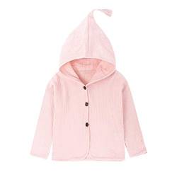 ROMIDA FleeceJacken Gepolsterte Übergangsjacke Jungen Mädchen Mode Süßer Druck Plüschjacke Kapuzenjacke Einfarbig Winterjacke Warm Teddy Hoodie Kapuze Mäntel Kapuzenjacke Parka Jacke von ROMIDA