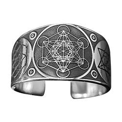 ROMIDA Gothic Ringe Personalisierter Spinnerring Edelstahl für Herren Damen Silber Unisex Ring Männer Frauen Freundschafts Verlobungs & Partner von ROMIDA