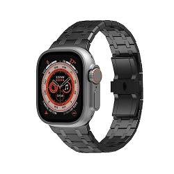 RONGYEDE Edelstahl-Uhrenarmband für Apple Watch Ultra 49 mm 45 mm 44 mm 42 mm Serie für iWatch 8 7 6 5 4 SE-Serie(Größe:42MM) von RONGYEDE