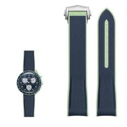 RONGYEDE Gummi-Silikon-Uhrenarmband für Omega X Swatch Joint MoonSwatch Celestial Sports 20 mm Uhrenarmband mit gebogenem Ende(Größe:20 mm) von RONGYEDE