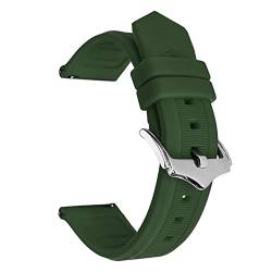 RONGYEDE Silikon-Uhrenarmband 16 mm 18 mm 20 mm 22 mm universal Schnellverschluss Gummi Sport Tauchen Armband Armband Zubehör(Größe:22 mm) von RONGYEDE