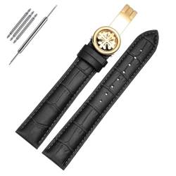 RONGYEDE Uhrenarmband aus echtem Leder für PP Patek Philippe Granate 5167Ax 20 mm 21 mm 22 mm Armband für Herren und Damen(Größe:21 mm) von RONGYEDE