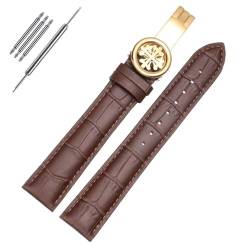 RONGYEDE Uhrenarmband aus echtem Leder für PP Patek Philippe Granate 5167Ax 20 mm 21 mm 22 mm Armband für Herren und Damen(Größe:21 mm) von RONGYEDE