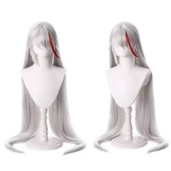 RONGYEDE-Wig Anime Cosplay Anime-Perücke Azur Lane Cosplay Ägir-Perücke Lange Silberne Perücke Kostüm-Halloween-Perücke for Halloween Kostümparty Anime-Show Cosplay-Event Konzerte von RONGYEDE