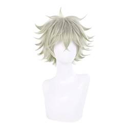 RONGYEDE-Wig Anime Cosplay Anime-Perücke Blaue Periode Cosplay Yatora Yaguchi-Perücke Graugrüne kurze Perücke Kostüm-Halloween-Perücke for Halloween Kostümparty von RONGYEDE