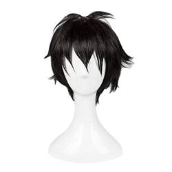 RONGYEDE-Wig Anime Cosplay Anime-Perücke Future Diary Cosplay Amano Yukiteru Perücke kurze schwarze Perücke Kostüm-Halloween-Perücke for Halloween Kostümparty Anime-Show von RONGYEDE