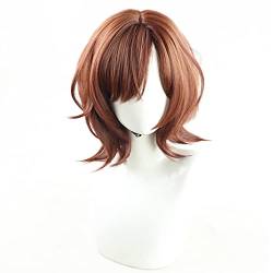 RONGYEDE-Wig Anime Cosplay Anime-Perücke Higuchi Madoka Cosplay-Perücke kurze braune rote Perücke Kostüm-Halloween-Perücke for Halloween Kostümparty Anime-Show Cosplay-Event Konzerte von RONGYEDE