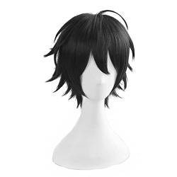 RONGYEDE Wig Anime Cosplay Anime-Perücke Hypnose Mic Division Rap Battle Cosplay Saburo Yamada Perücke kurze schwarze Perücke Kostüm-Halloween-Perücke for Halloween Kostümparty von RONGYEDE