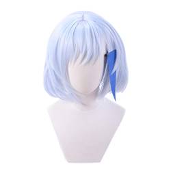 RONGYEDE-Wig Anime Cosplay Anime-Perücke Khun Aguero Agnes-Perücke kurze blaue Bob-Perücke Kostüm-Halloween-Perücke for Halloween Kostümparty Anime-Show Cosplay-Event Konzerte von RONGYEDE