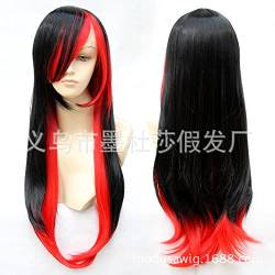 RONGYEDE-Wig Anime Cosplay Cosplay Wig Game Anime cos Wig Harajuku Style Two-Color Headgear von RONGYEDE