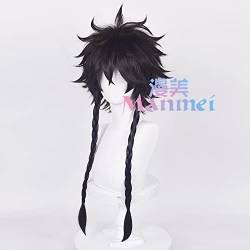 RONGYEDE-Wig Anime Cosplay Die Blaue Periode Hashida Yuu cos Perücke umgekehrt gelocktes kurzes Haar und Lange geflochtene Perücke von RONGYEDE