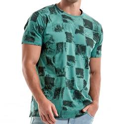 RONOMO Herren T-Shirt Street T-Shirt Qualität T-Shirt（GZ Grün 4XL von RONOMO