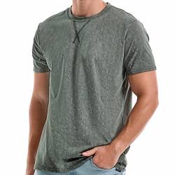 RONOMO Männer T-Shirt, Hochwertiges T-Shirt, Einfarbige T-Shirt, Mode T-Shirt (CSX Grau S) von RONOMO