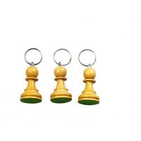 ROOGU Schlüsselanhänger ROOGU Schlüsselanhänger Ring echte Schachfigur Handmade Indien von ROOGU